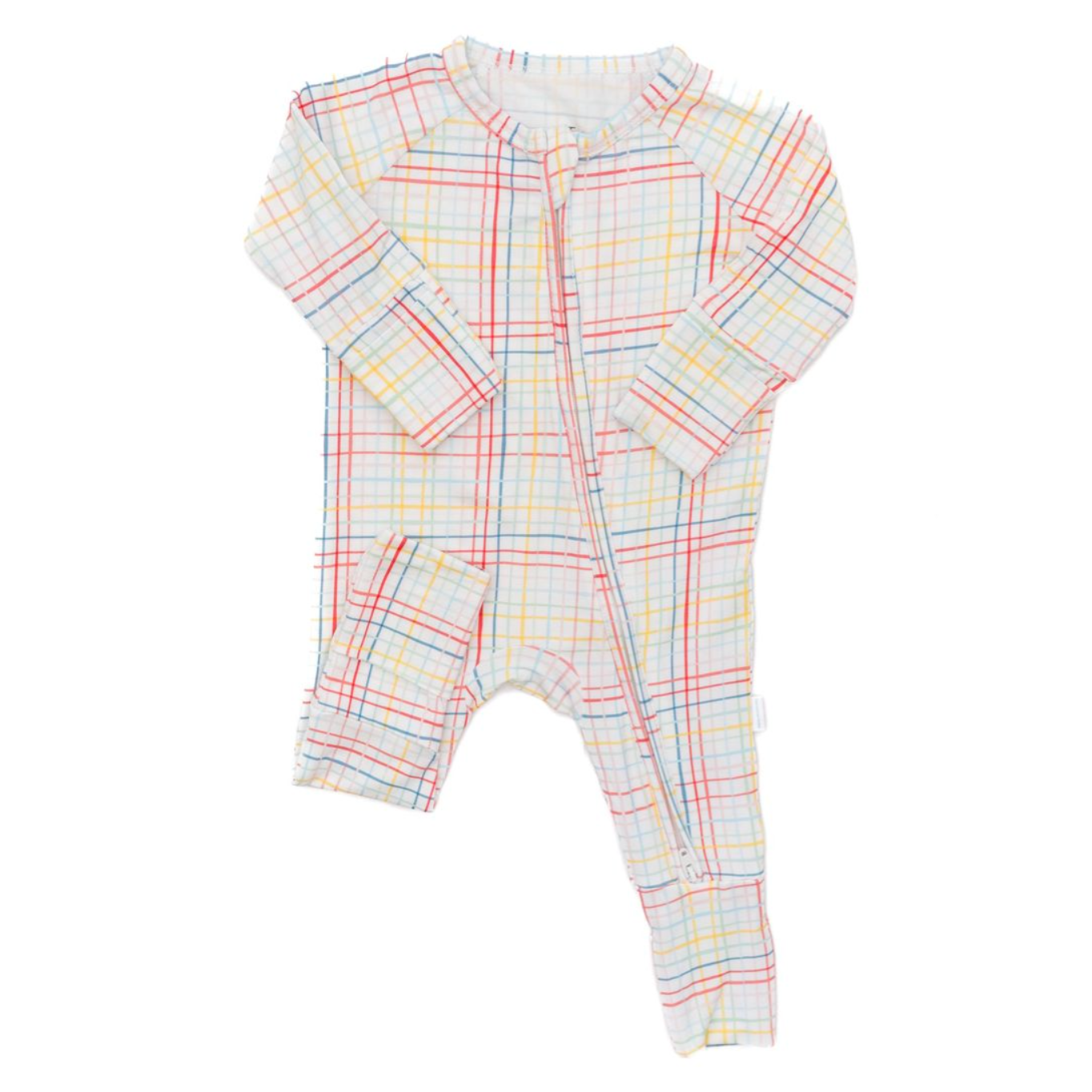 Scribble Gingham Sleep Romper - Magpies Paducah