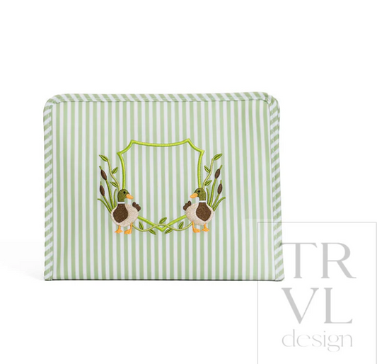 Roadie Zip Pouch, Sage Pimlico Duck