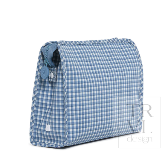 Roadie Zip Pouch, Indigo Rodeo Check