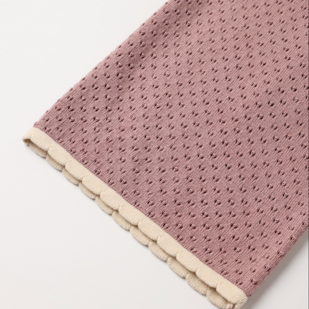 Pointelle Knit Pant, Rosewood