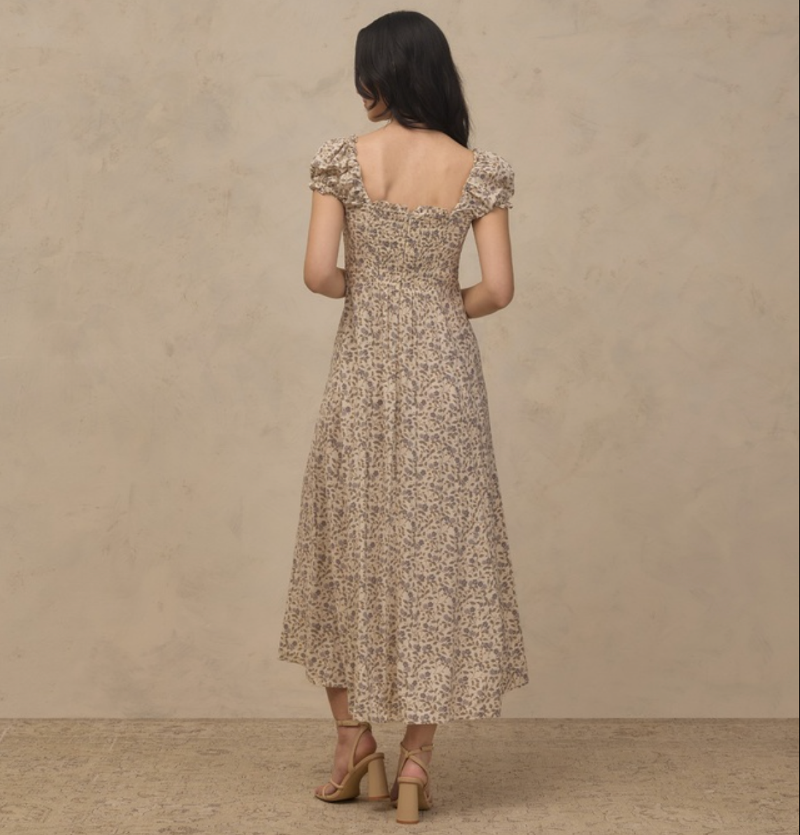 Women's Nancy Dress, Blue Garden