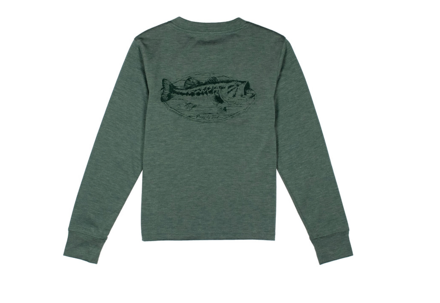 Portland Pocket Long Sleeve Tee, Forest Bass Mount