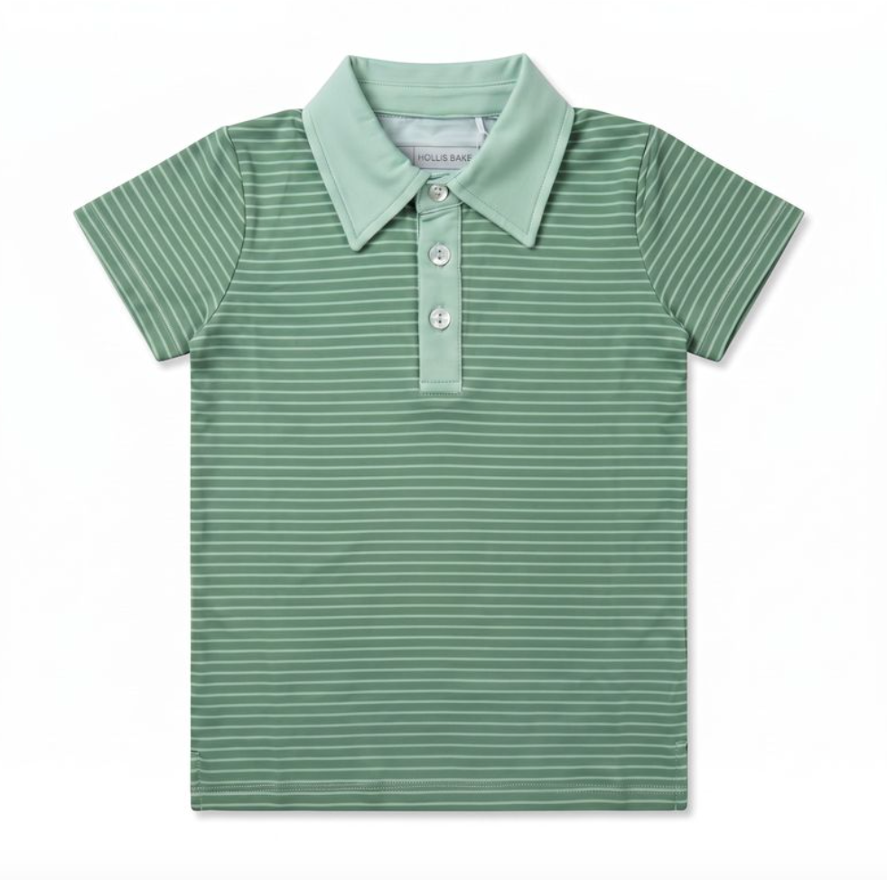 Trey Polo, Green Stripe