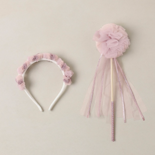 Pom Pom Crown + Wand, Sugar Plum