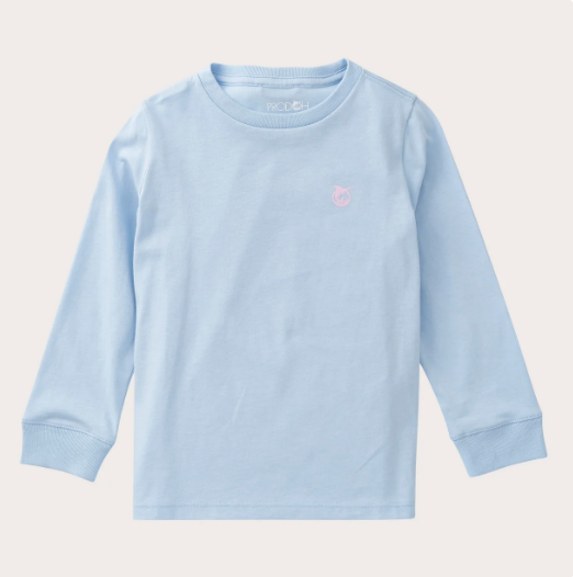 LS Cotton Tee, Cashmere Blue Cowgirl