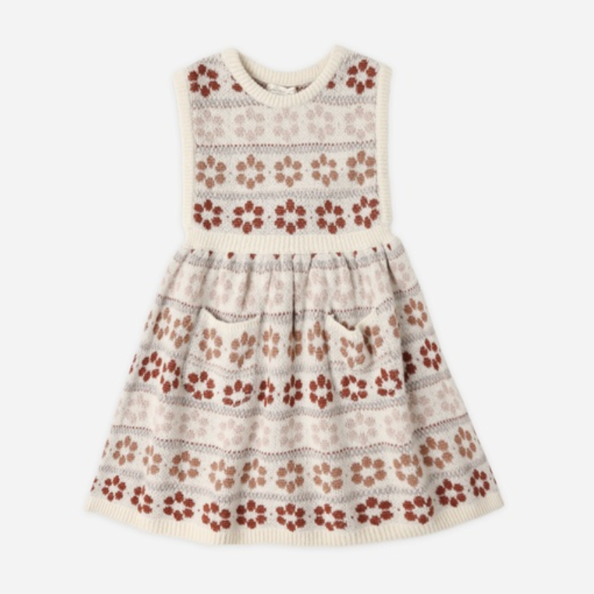 Violette Sweater Dress, Flower Fair Isle