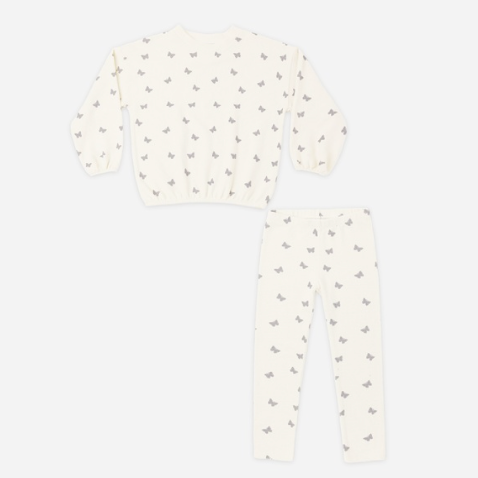 Spongey Knit Set, Butterfly Ditsy