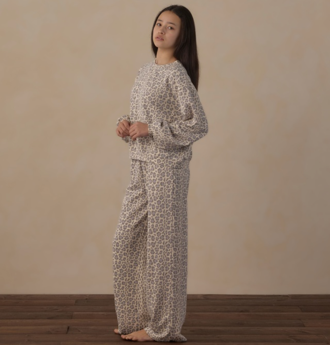 Teen Sweatpant, Blue Leopard