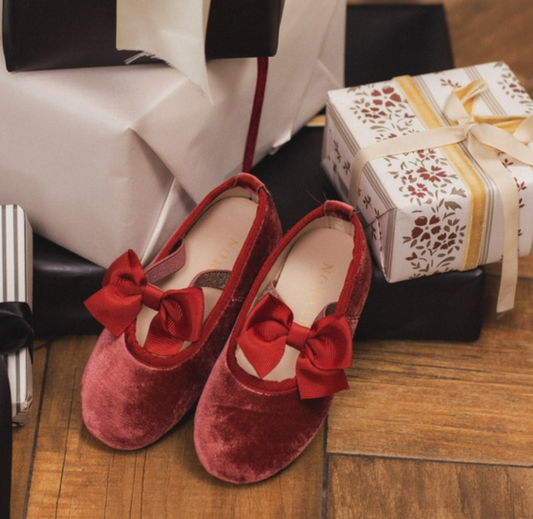 Bow Ballet Flats, Ruby