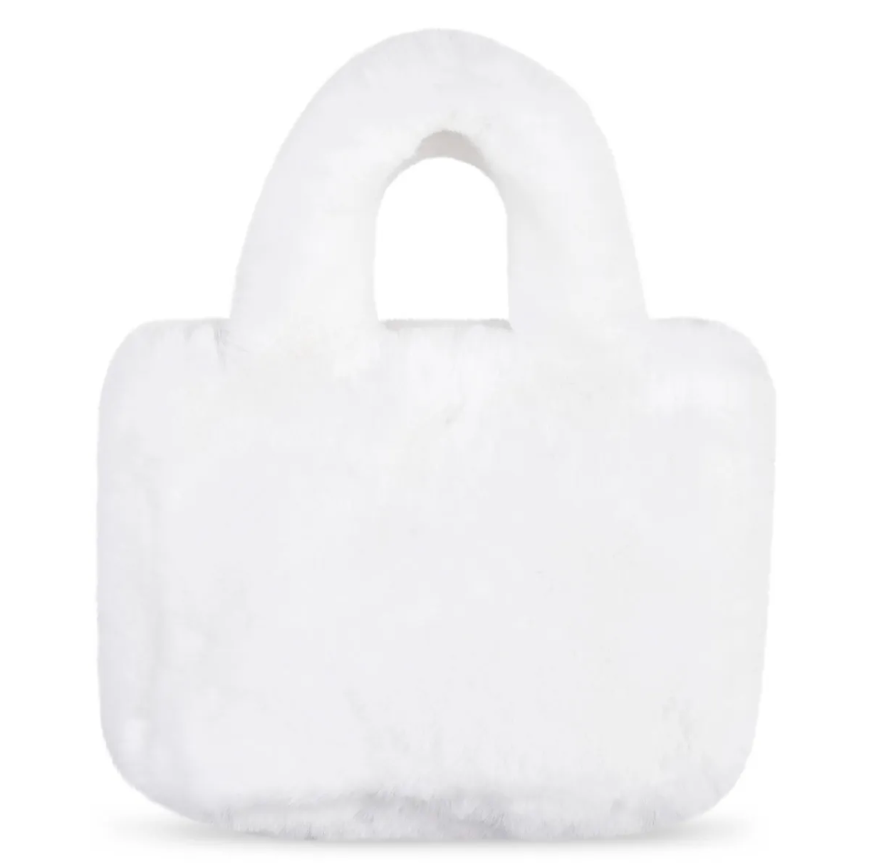 Plush Gem Tote Bag, White