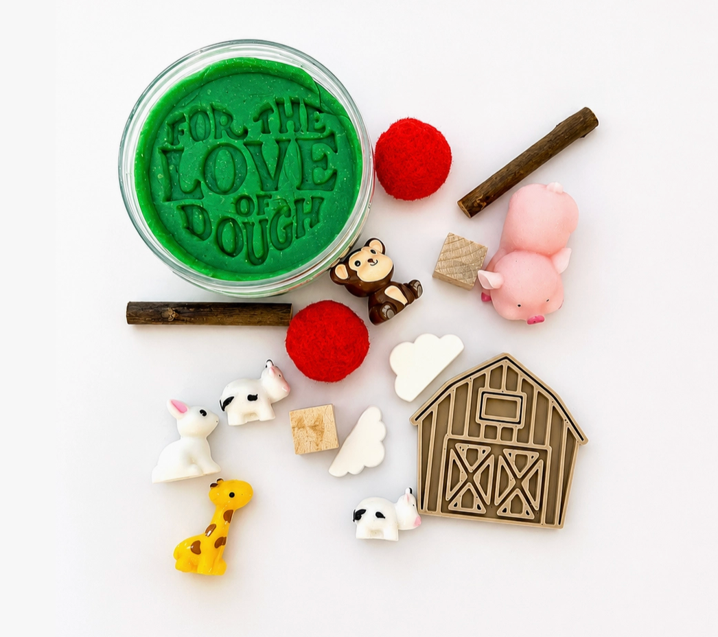 Animals in the Barn Sensory Dough Mini Jar