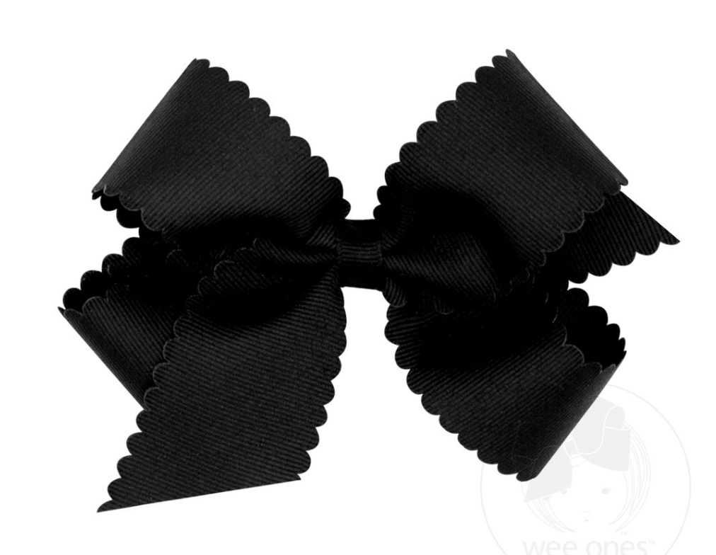Medium Scalloped Bow (Assorted Colors!)