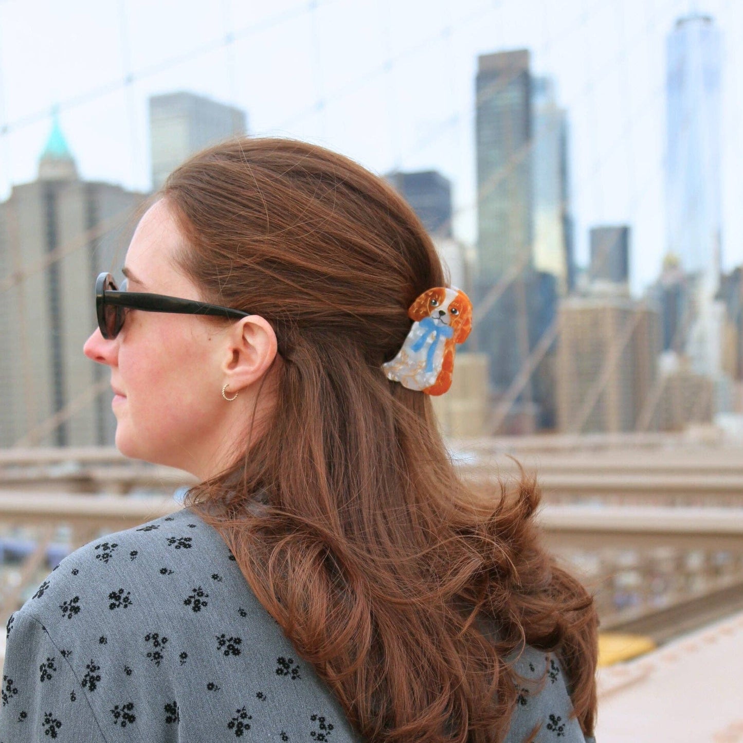 Hand-Painted King Charles Claw Clip