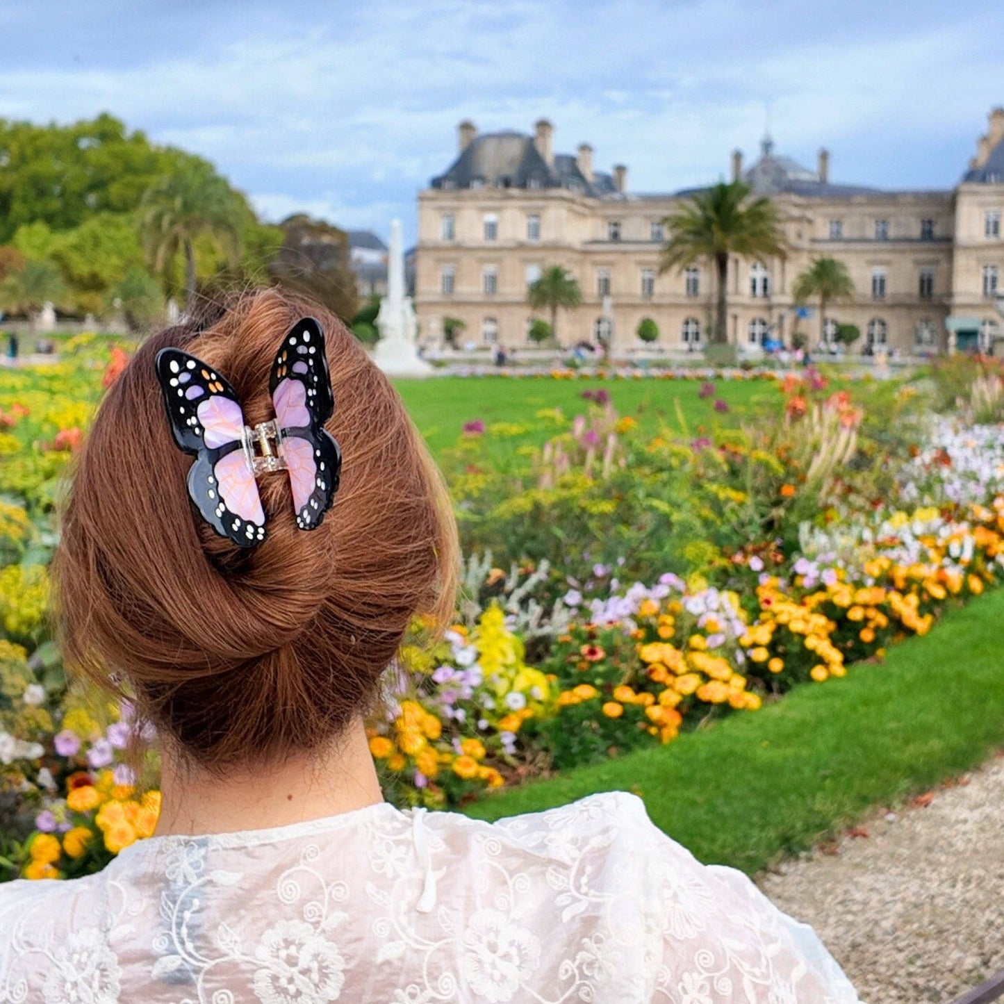 Hand-painted Limited Edition Monarch Butterfly Claw Hair Clip