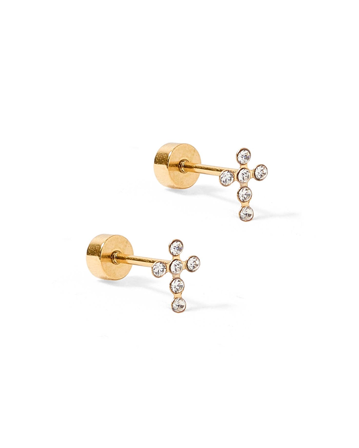 Screwback Stud Earrings - Clara Cross - Magpies Paducah