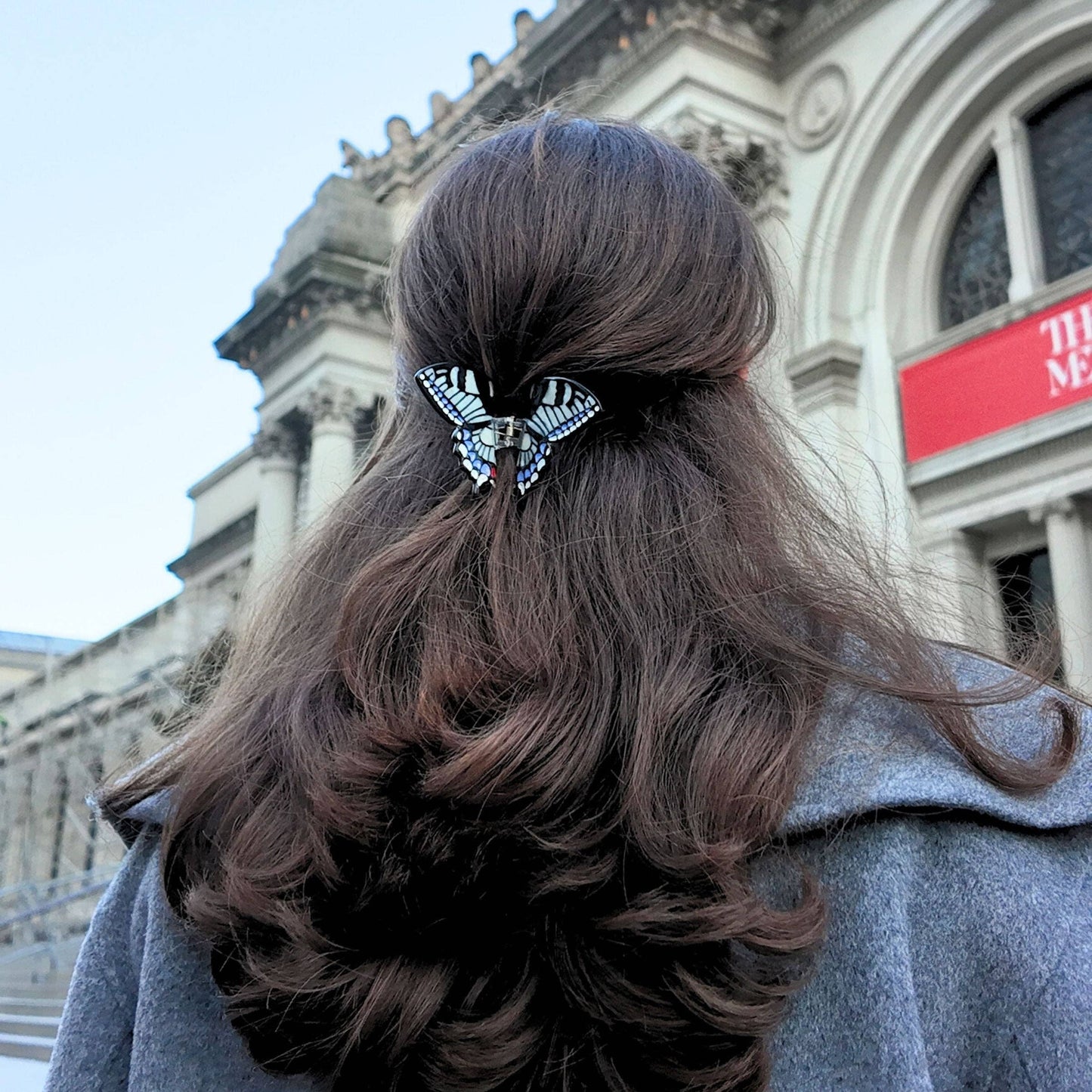 Hand-Painted Mini Swallowtail Butterfly Claw Hair Clip