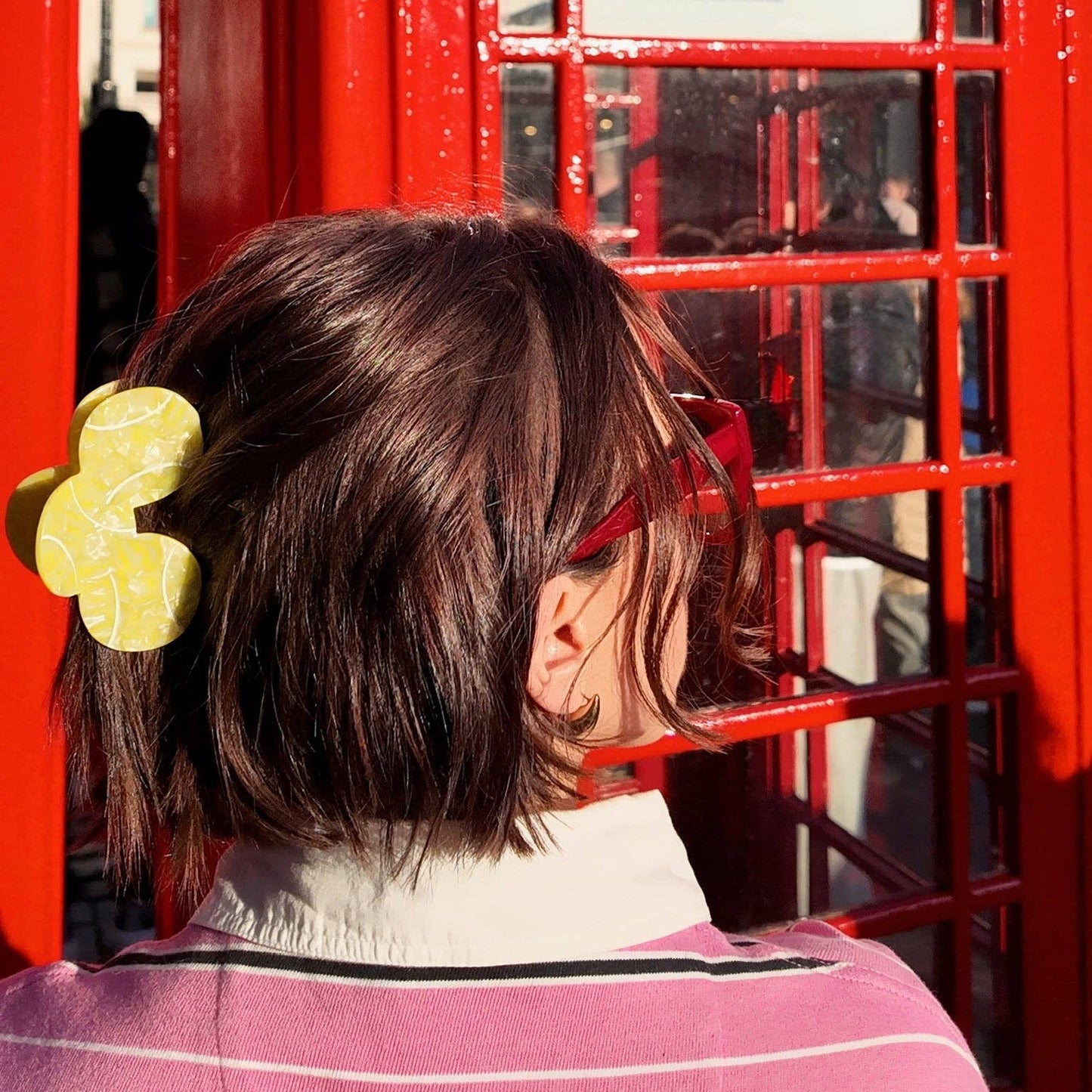 Hand-painted Tennis Ball Claw Hair Clip
