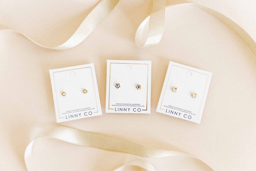 Screwback Stud Earrings - Polly Butterfly