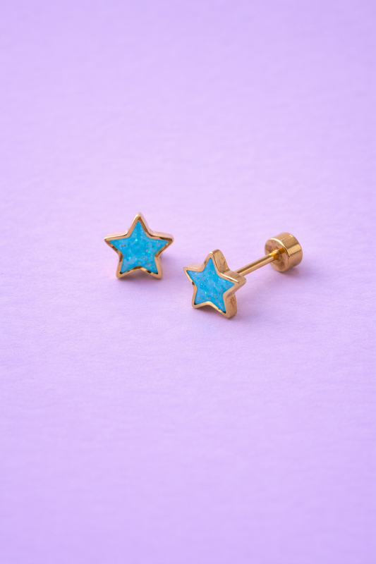 Sparkle Star Stud Earrings