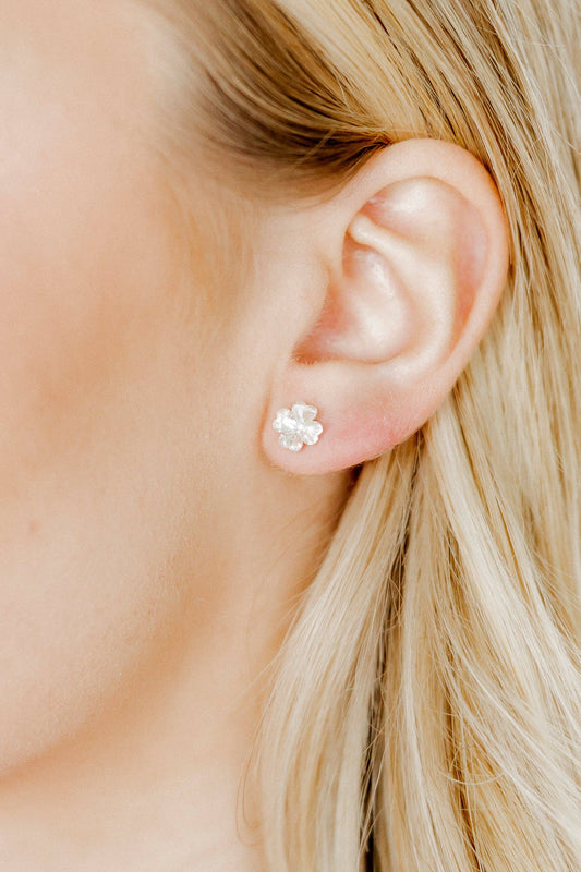 Screwback Stud Earrings Lux - Candy Clover Clear - Magpies Paducah