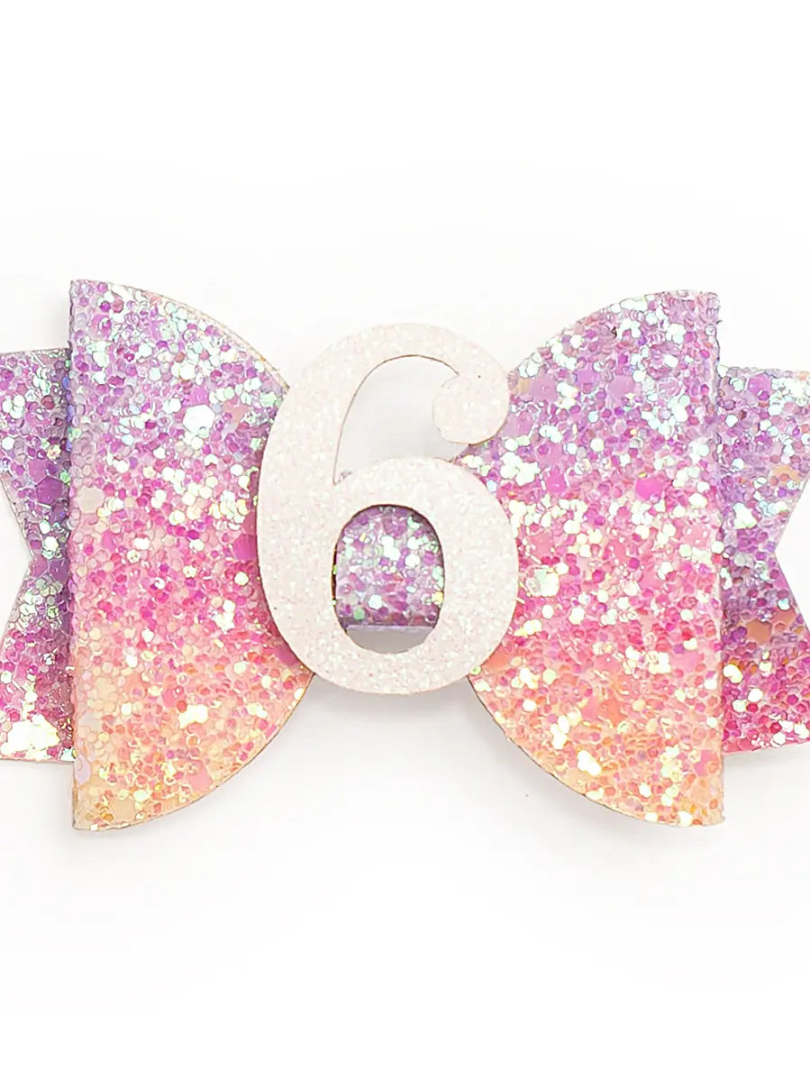 Pastel Rainbow Birthday Clip (Multiple Numbers!) - Magpies Paducah