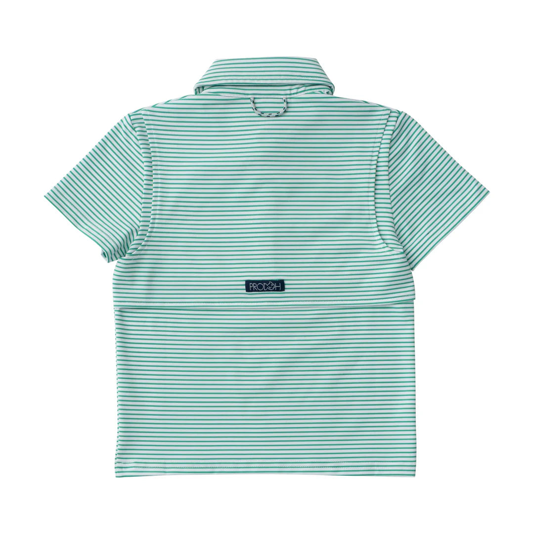 Pro Performance Polo, Simply Green Stripe