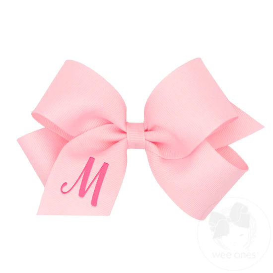Medium Monogrammed Initial Grosgrain Bow - Magpies Paducah