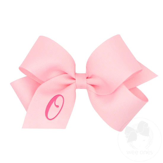 Medium Monogrammed Initial Grosgrain Bow - Magpies Paducah