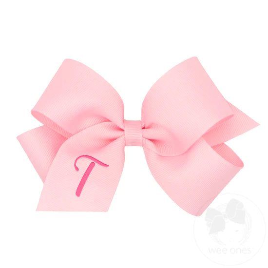 Medium Monogrammed Initial Grosgrain Bow - Magpies Paducah