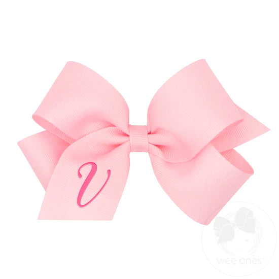 Medium Monogrammed Initial Grosgrain Bow - Magpies Paducah