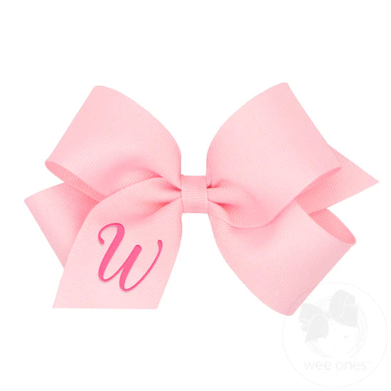 Medium Monogrammed Initial Grosgrain Bow - Magpies Paducah