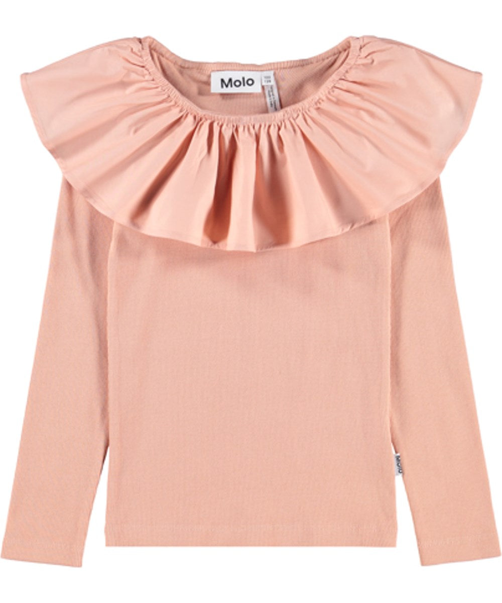 Renate Ruffle Collar Tee, Rose Cloud - Magpies Paducah