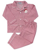 Red + White Stripe Santa Embroidery Pajama Set