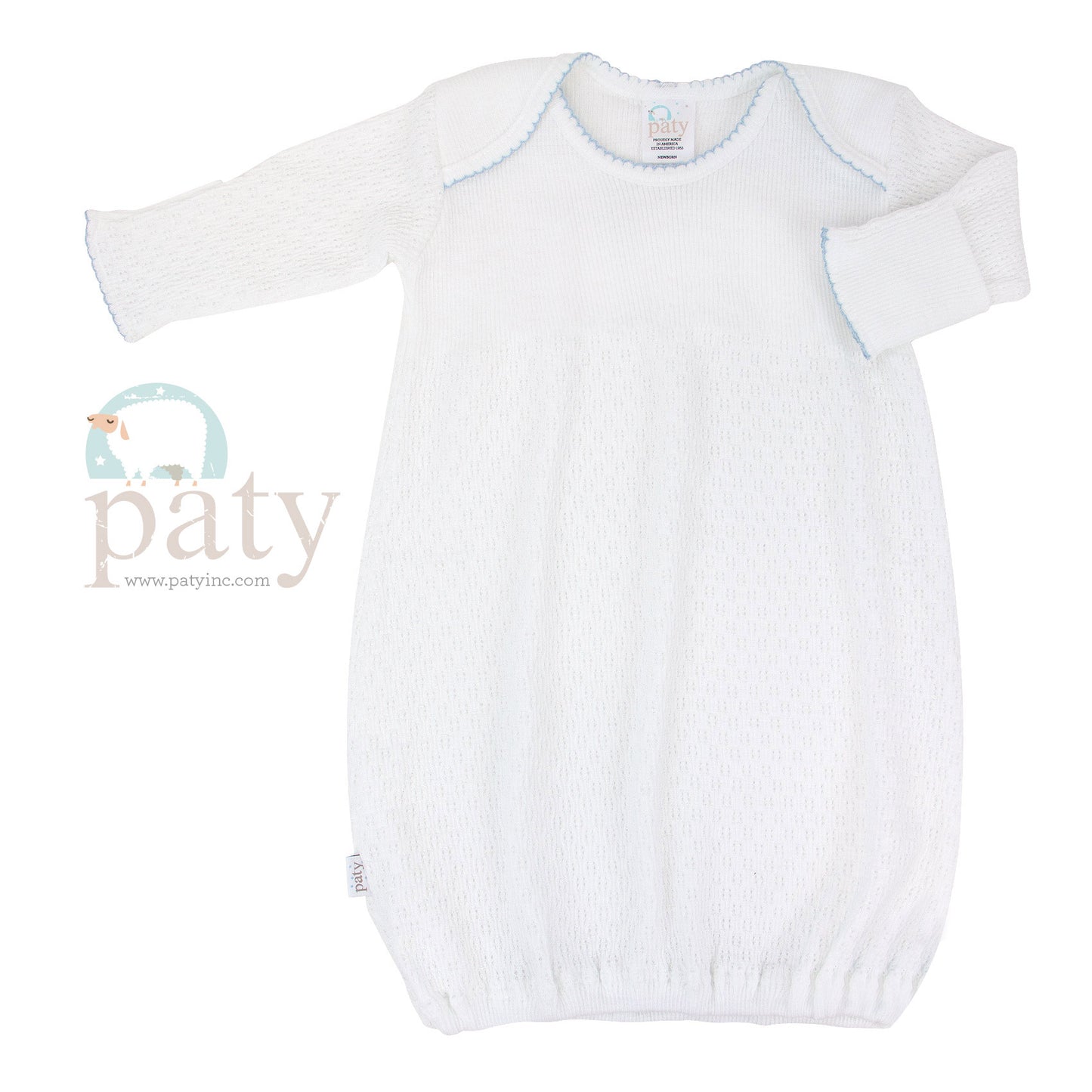 White Day Gown (Assorted Trim Colors!) - Magpies Paducah