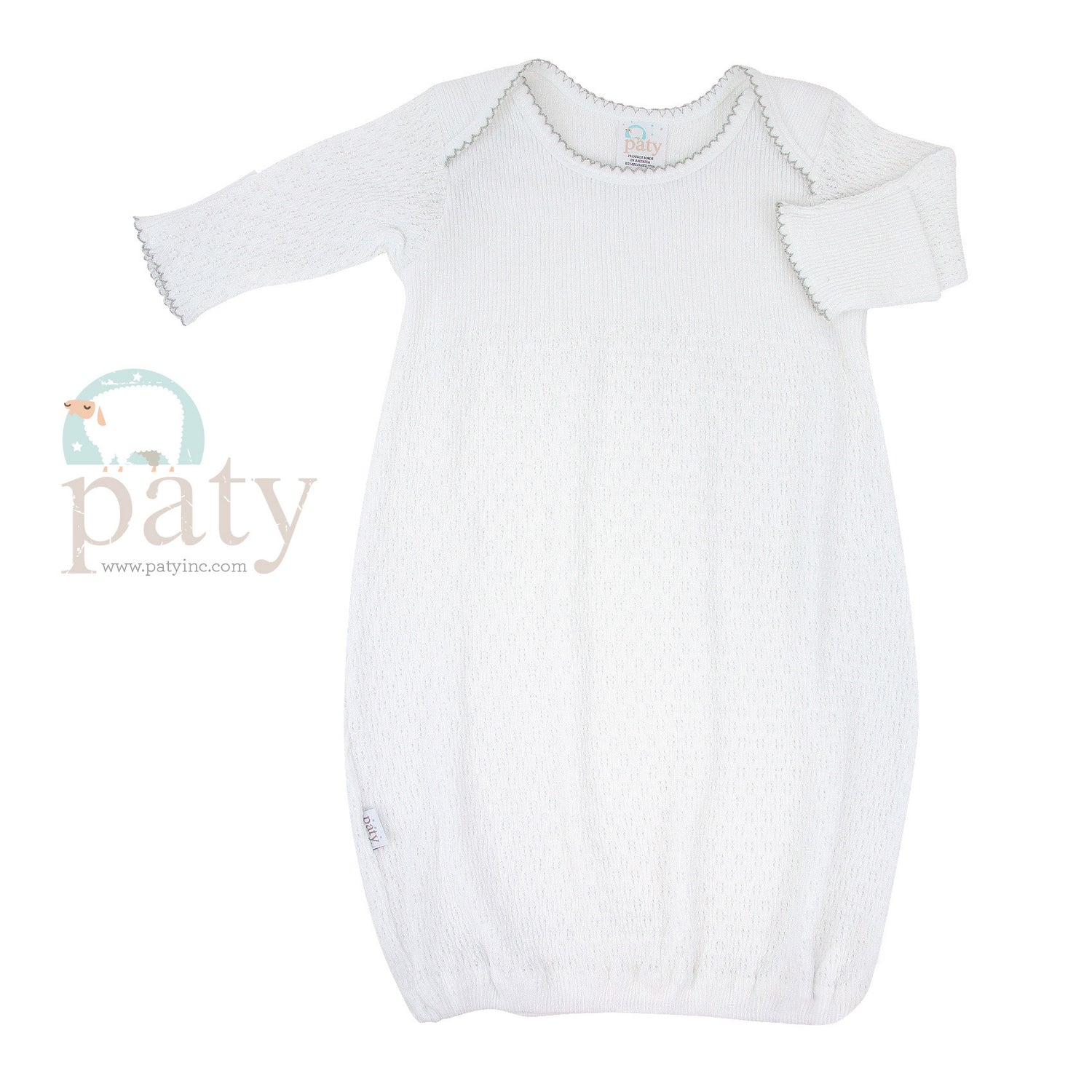 White Day Gown (Assorted Trim Colors!) - Magpies Paducah