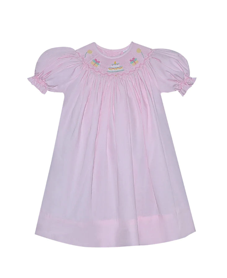 Pink Georgette Bishop Dress Birthday - Magpies Paducah