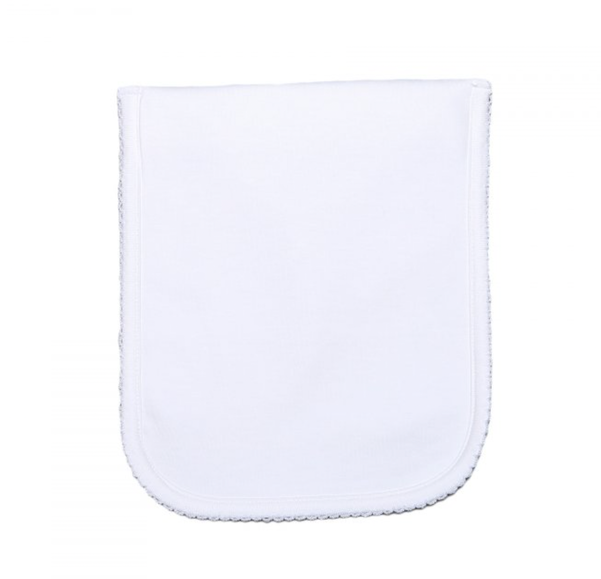 White Burp Cloth, White Trim - Magpies Paducah