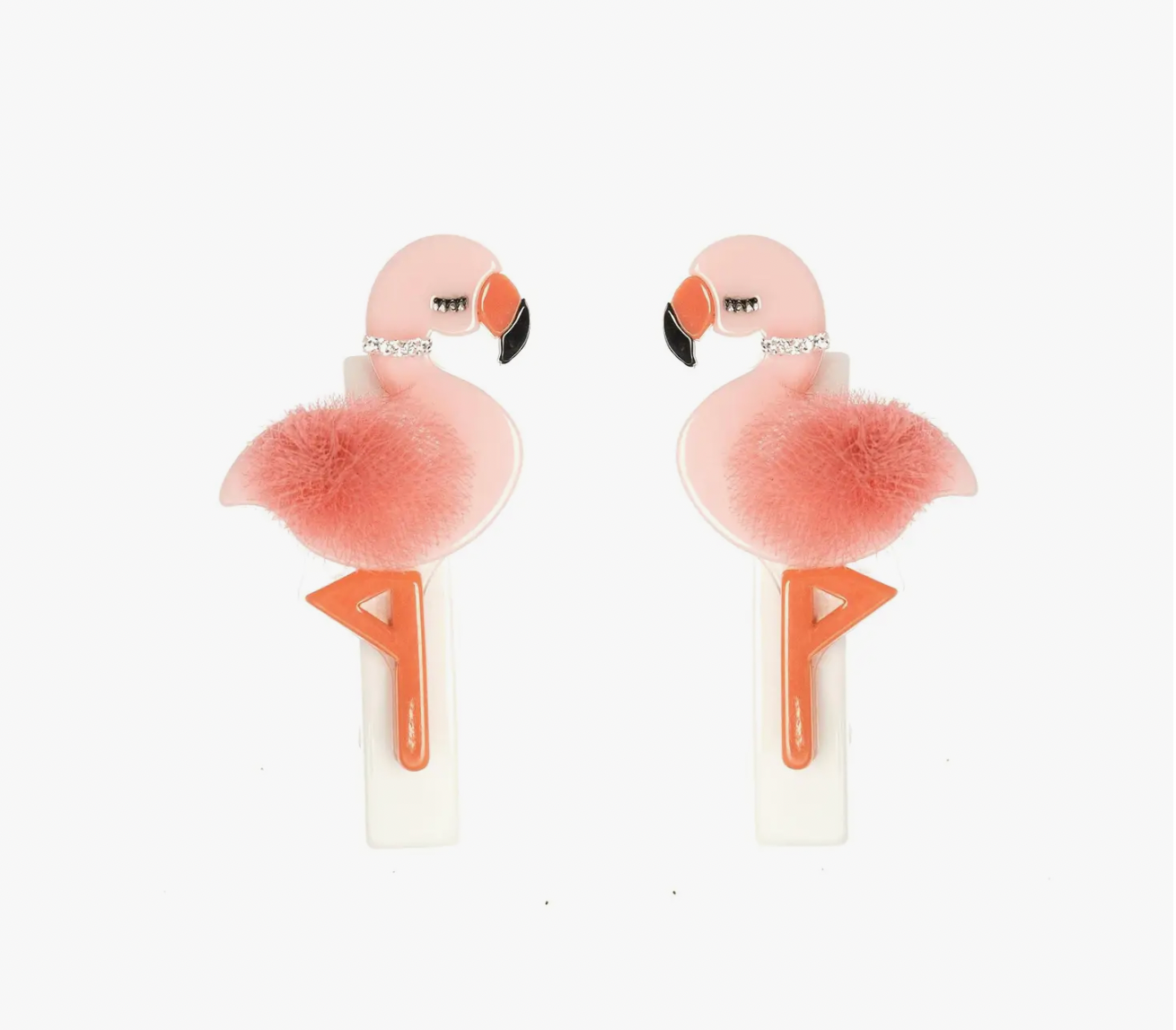 Flamingo Hair Clips, S/2 - Magpies Paducah
