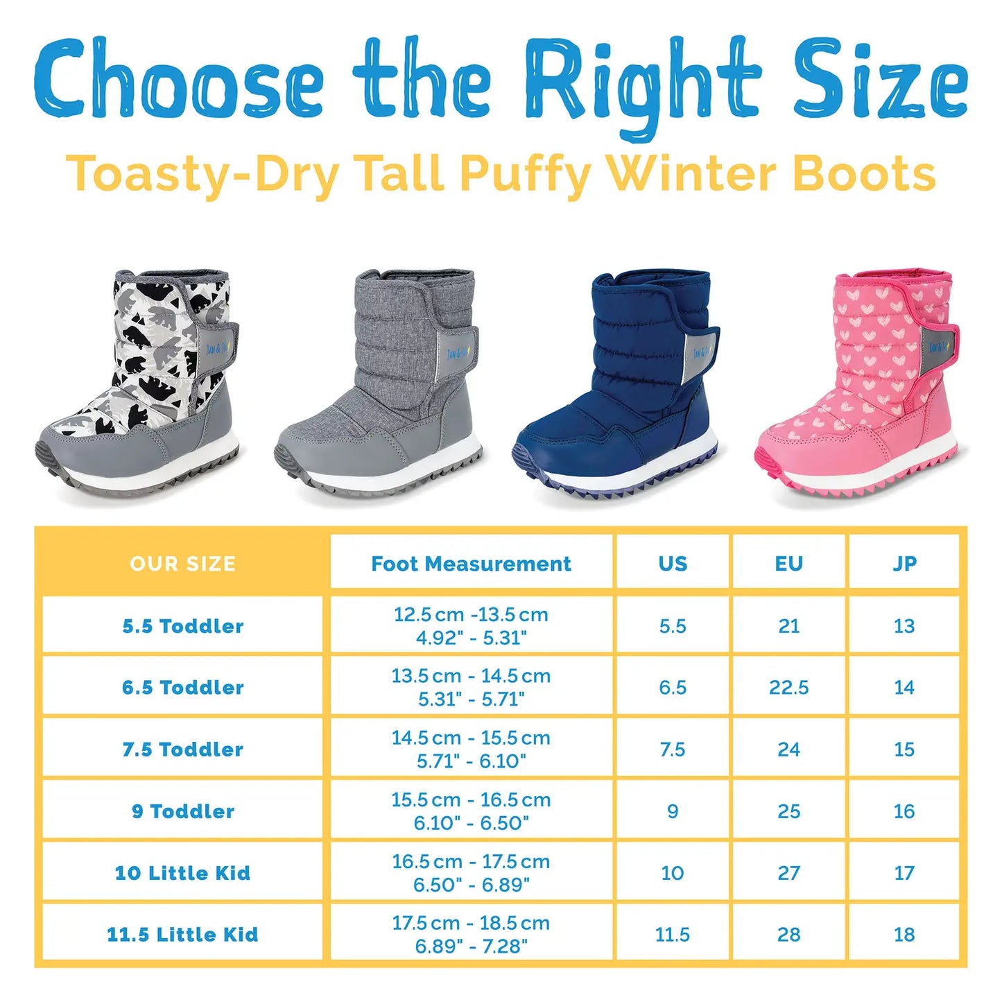 Toasty Dry Tall Puffy Winter Boots, Navy - Magpies Paducah