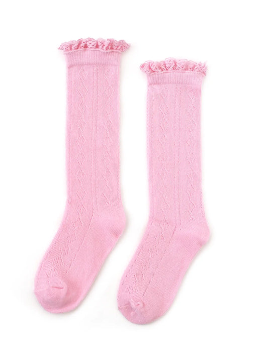 Peony Fancy Lace Top Knee Highs - Magpies Paducah