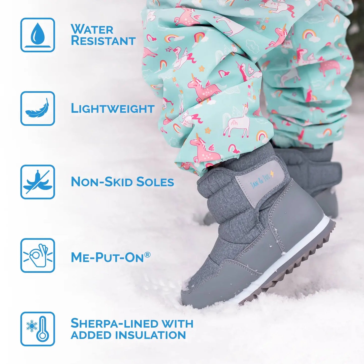 Toasty Dry Tall Puffy Winter Boots, Navy - Magpies Paducah