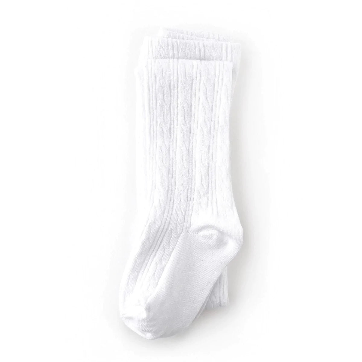 White Cable Knit Tights - Magpies Paducah