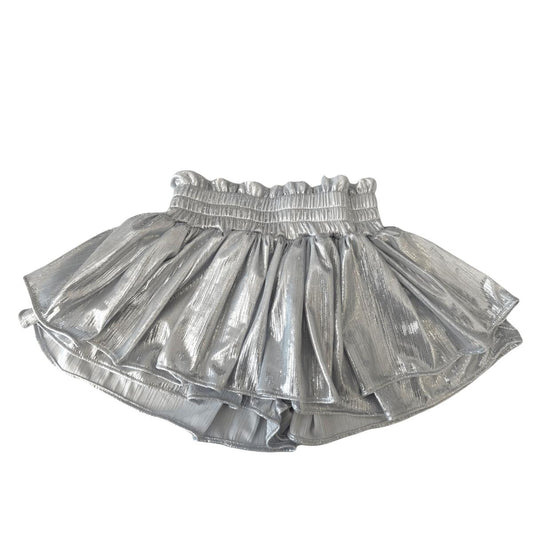 Metallic Skort, Silver - Magpies Paducah