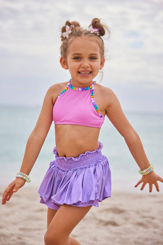 Metallic Skort, Purple - Magpies Paducah