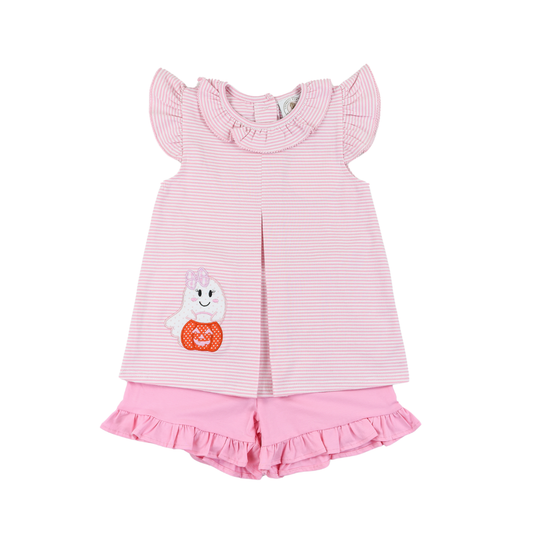 Penny Pleat Short Set, Ghosts and Ghouls