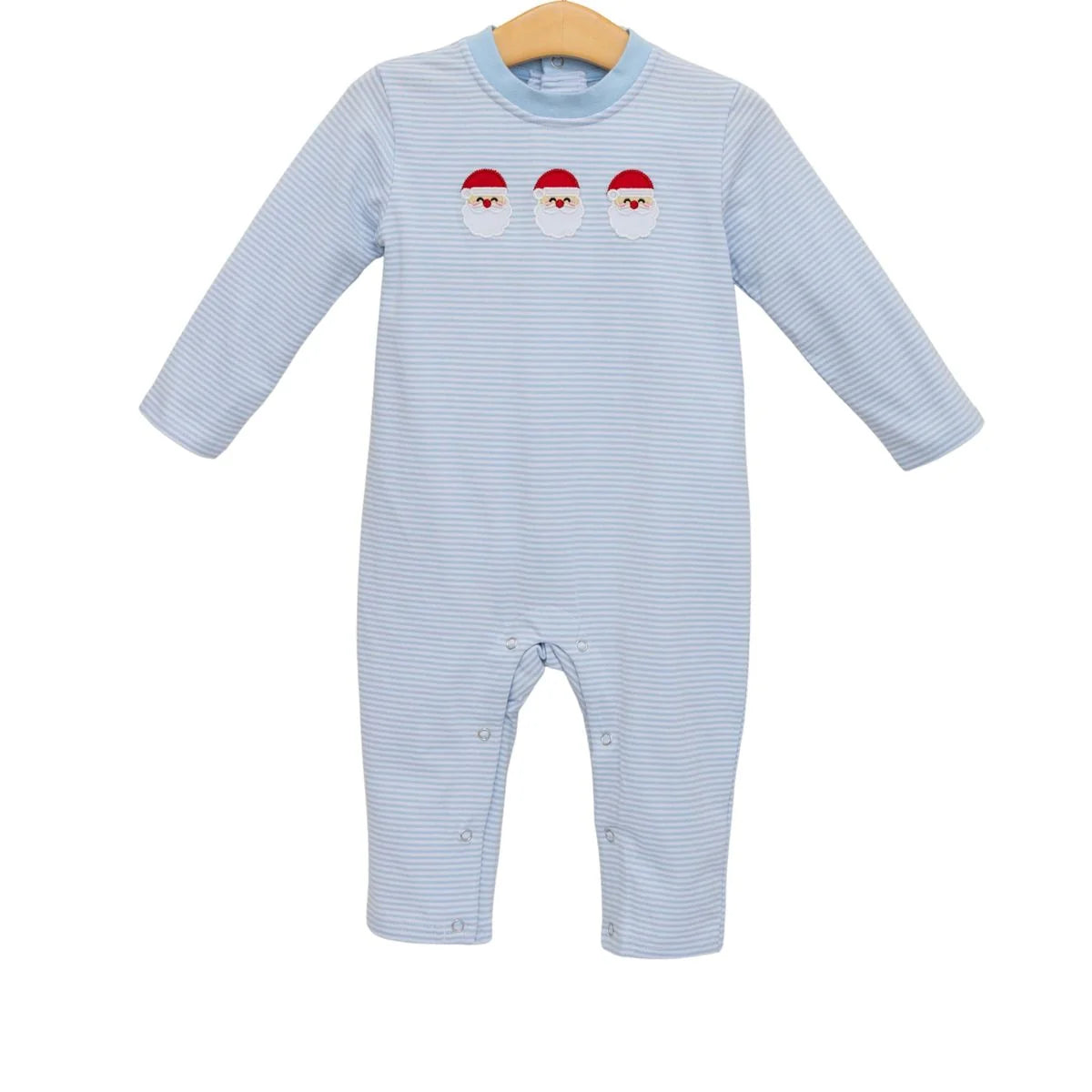 Santa Trio Romper, Blue