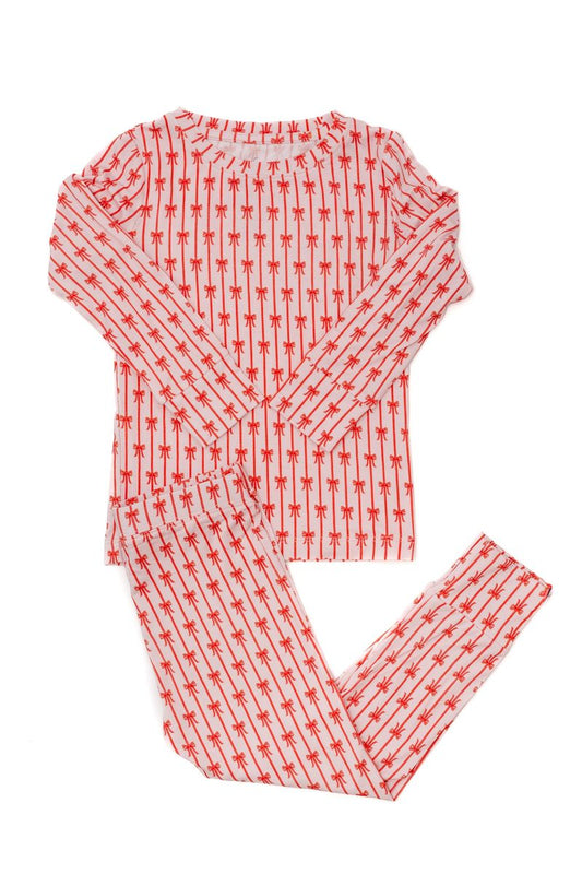 Holiday Bows Pajama Set - Magpies Paducah