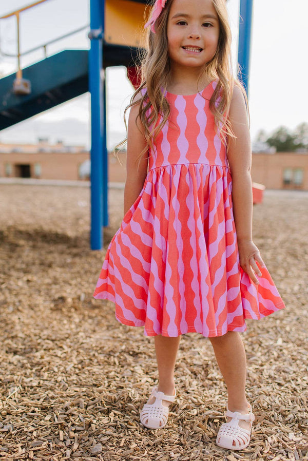 Tank Dress in Crinkle | girls Pocket Twirl Dress - Magpies Paducah