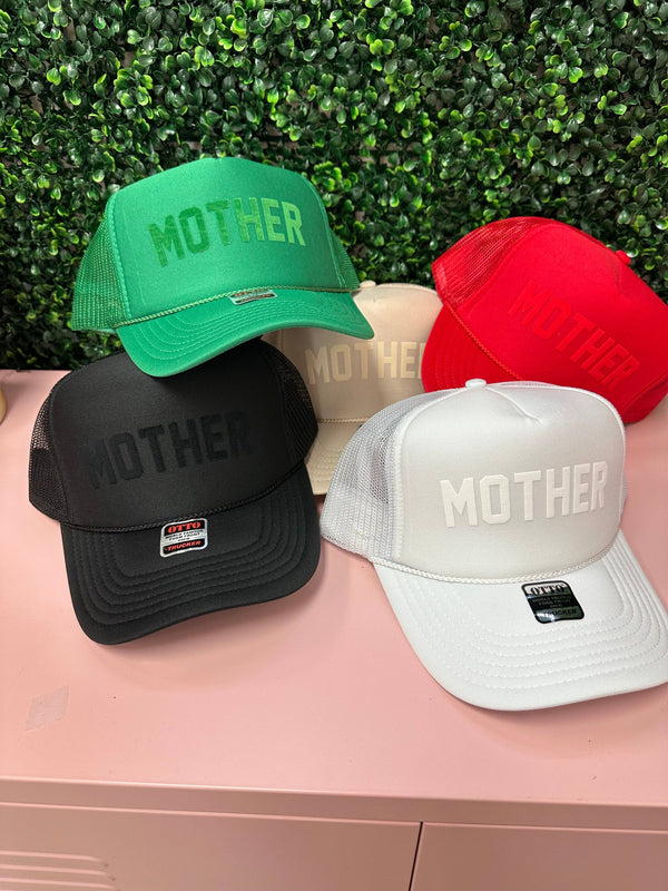 White Tonal 'MOTHER' Trucker Hat - Magpies Paducah