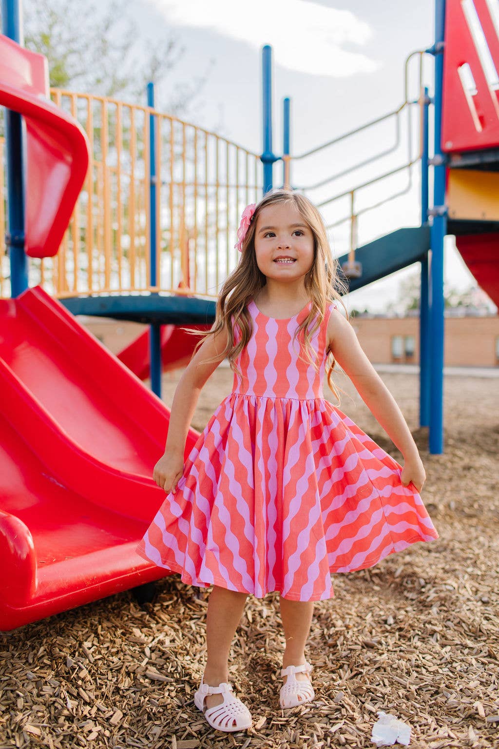Tank Dress in Crinkle | girls Pocket Twirl Dress - Magpies Paducah